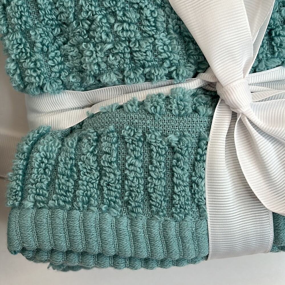 Quick Dry Towel Set Blue/Green Washcloths and Hand Towels 100% Cotton - Picture 7 of 7